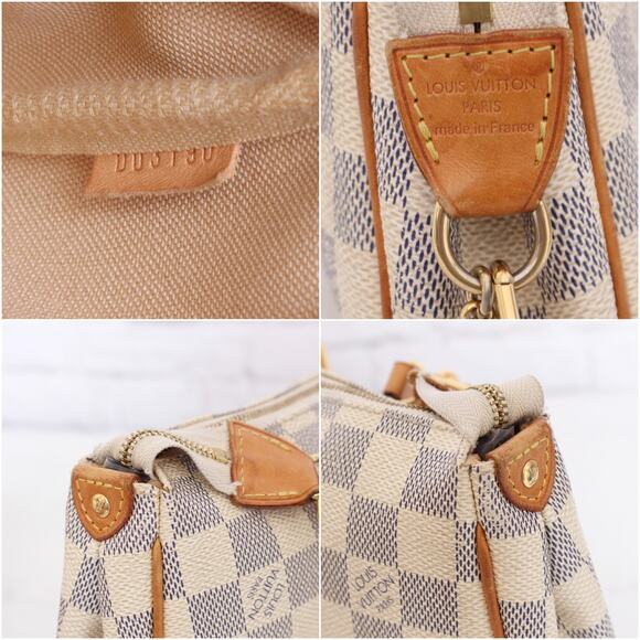 Louis Vuitton Eva Damier Azur Small Crossbody Shoulder Purse Chain Strap A4261 - Picture 2 of 12